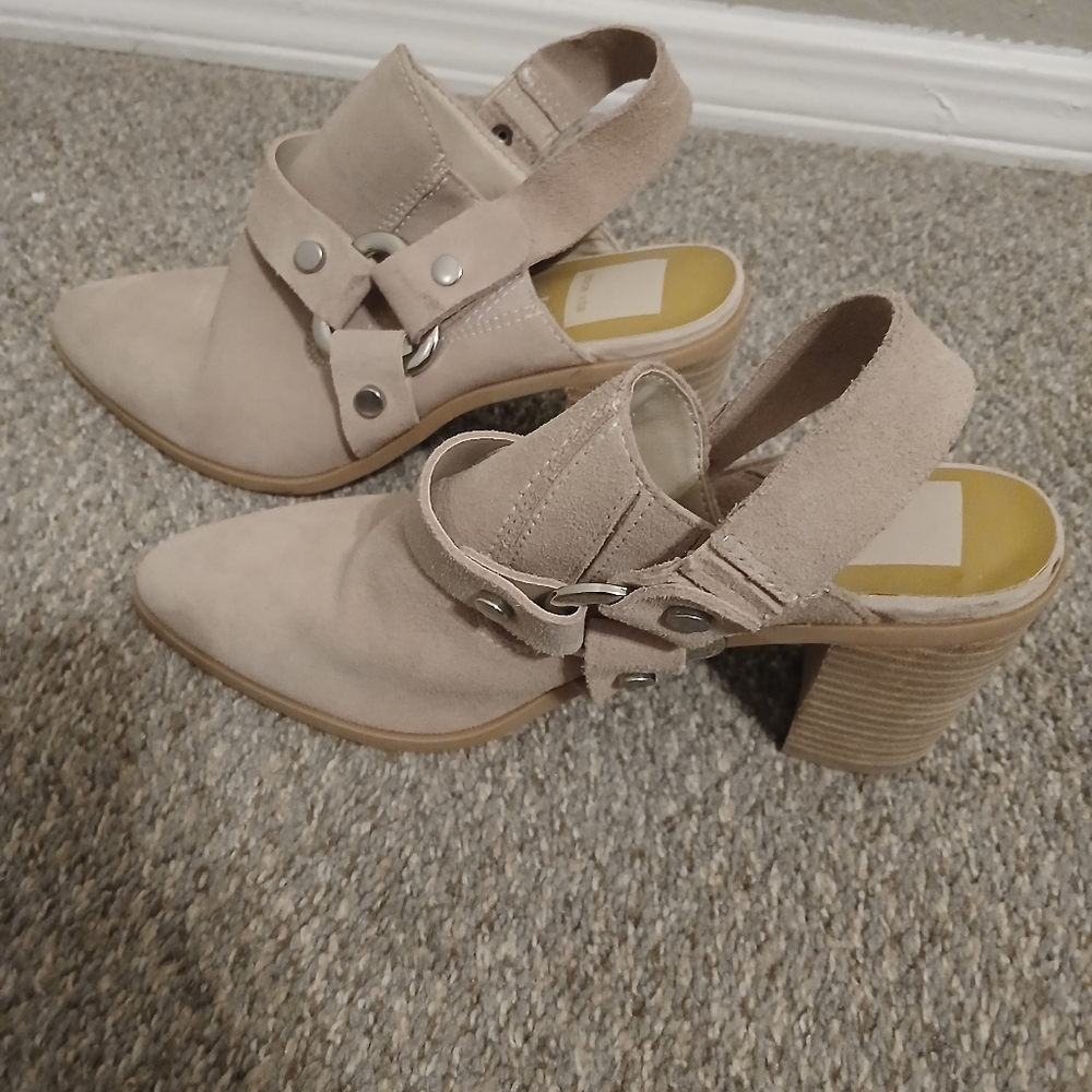 Dolce Vita Beige Leather Women's Heeled Shoes